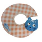 Price and Buy Baby Bib Charming Checkered with Cute Cat Applique and Fish Detail - Image 4