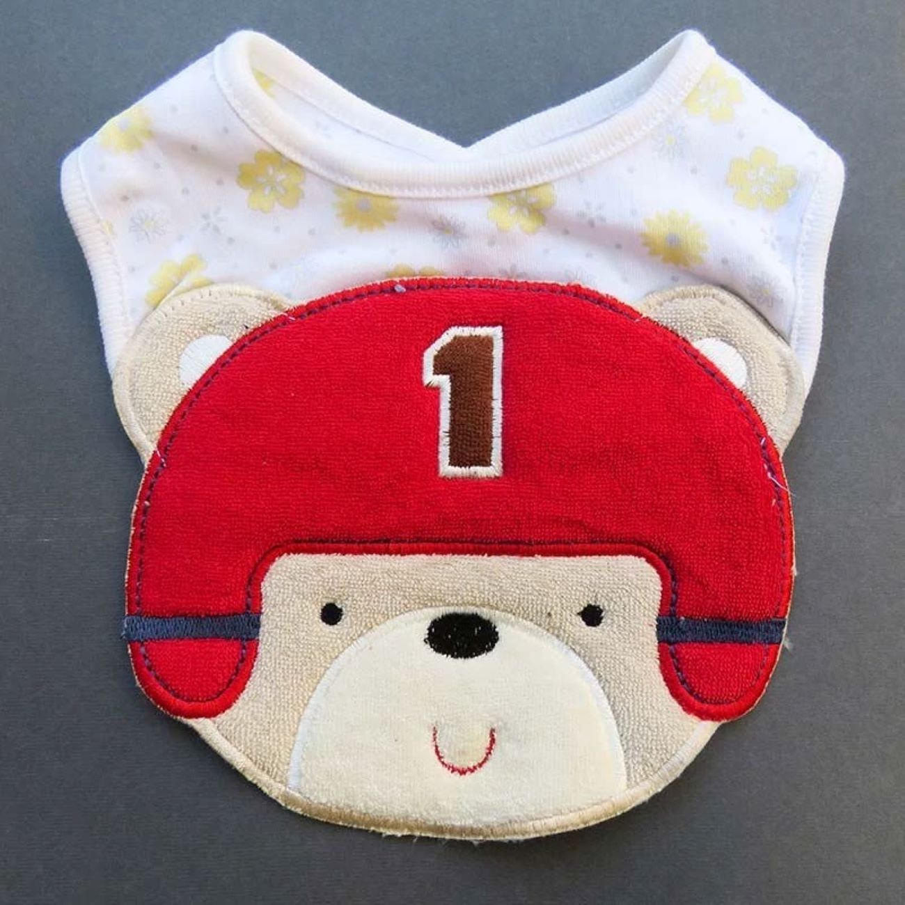 Price and Buy Baby  Cloth Bib | Cute Baseball Bear Design_6902a2fd20a82.jpeg Price and Buy Baby  Cloth Bib | Cute Baseball Bear Design - Image 1
