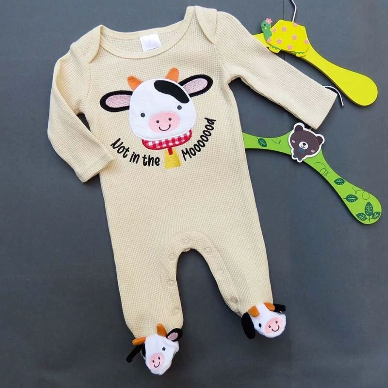 Price and Buy Baby Cotton Romper – Cow Design Perfect for Newborns, Ideal for Everyday Wear and Play_6902b2d658cb3.jpeg Price and Buy Baby Cotton Romper – Cow Design Perfect for Newborns, Ideal for Everyday Wear and Play - Image 1