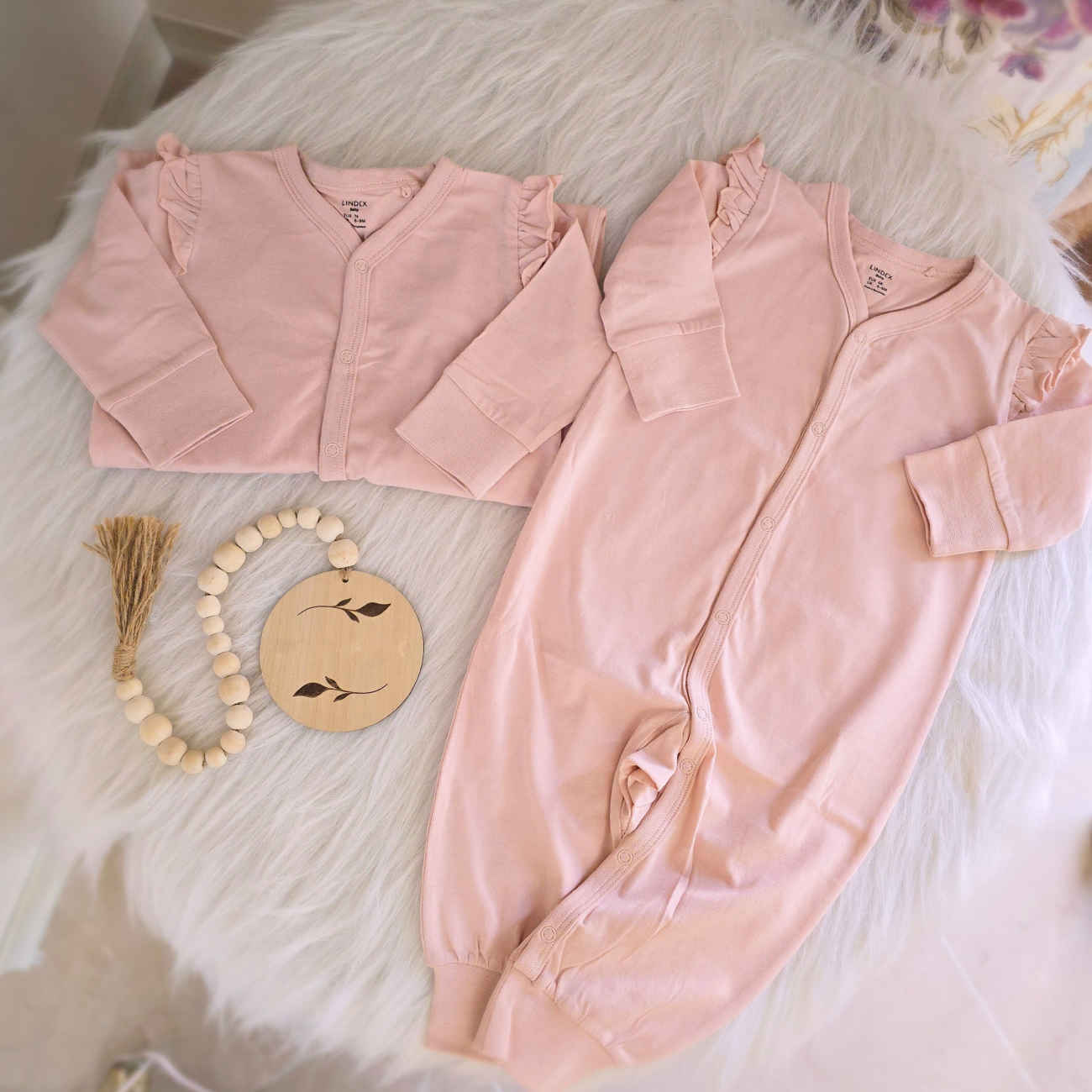 Price and Buy Baby Girl Jumpsuit with Ruffled Detail and Peter Pan Collar