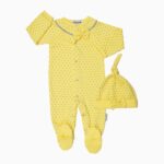 Price and Buy Baby Jumpsuit with Attached Socks & Hat Set, Lemon Yellow Color