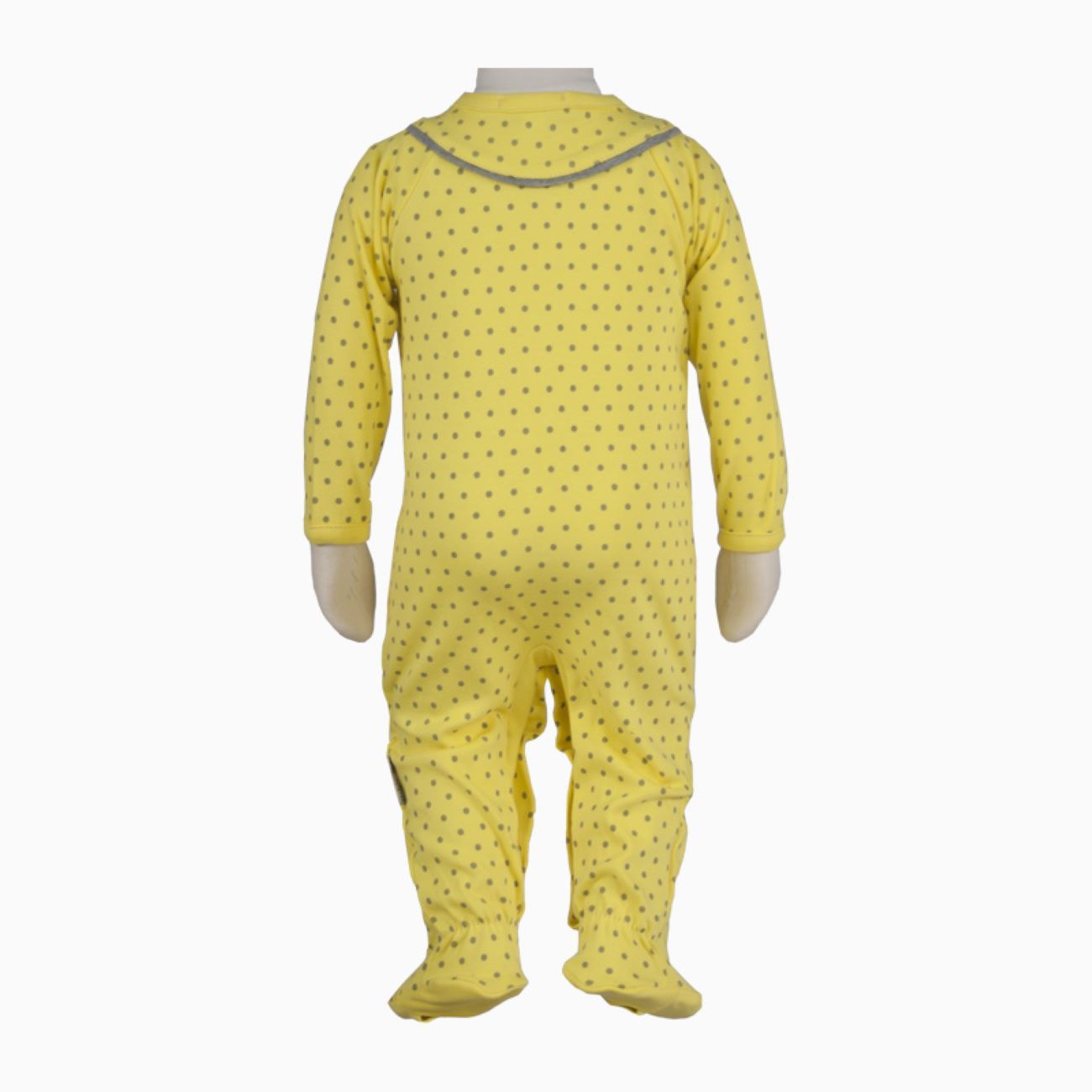 Price and Buy Baby Jumpsuit with Attached Socks & Hat Set, Lemon Yellow Color - Image 3