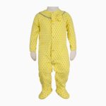 Price and Buy Baby Jumpsuit with Attached Socks & Hat Set, Lemon Yellow Color - Image 4
