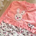 Price and Buy Baby Long Sleeve Jumpsuit and Hat Set Bunny & Floral Pattern - Image 3