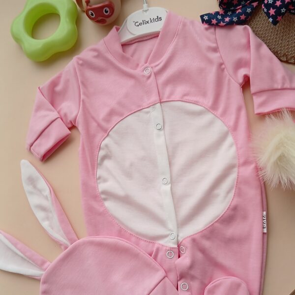 Price and Buy Baby Long Sleeve Jumpsuit and Hat Set with Bunny Design