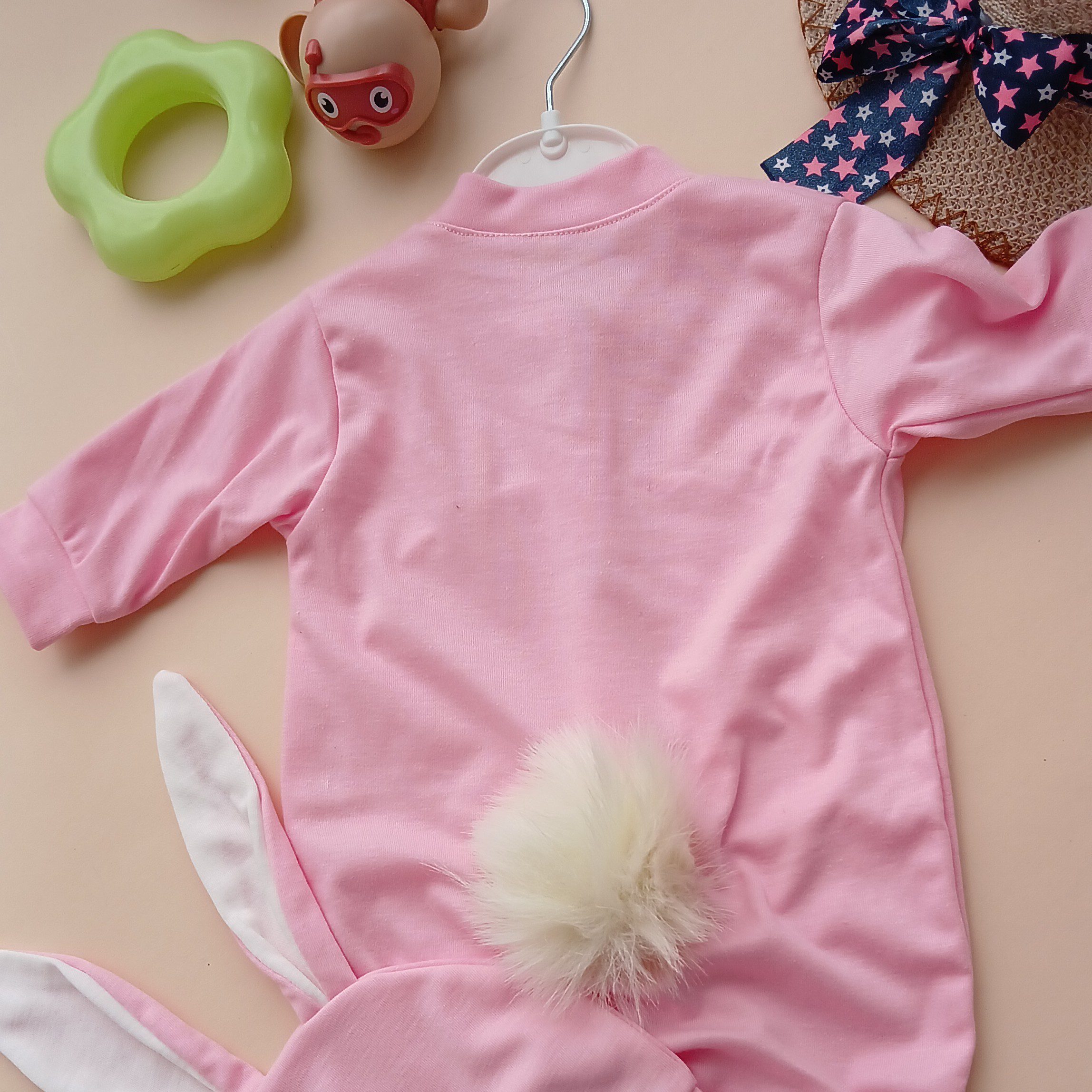 Price and Buy Baby Long Sleeve Jumpsuit and Hat Set with Bunny Design_690260fdf26d7.jpeg Price and Buy Baby Long Sleeve Jumpsuit and Hat Set with Bunny Design - Image 3