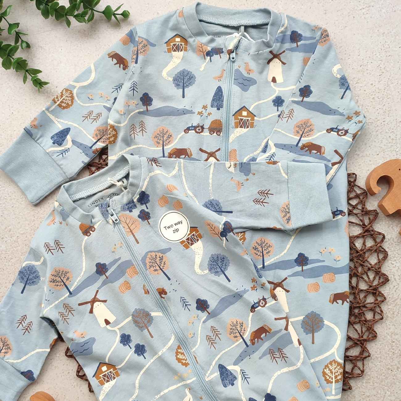 Price and Buy Baby Long Sleeve Jumpsuit Nature Pattern