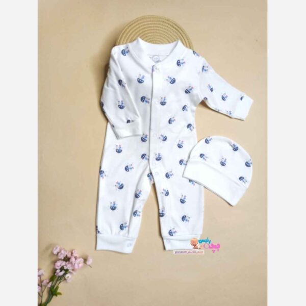 Price and Buy Baby Long Sleeve Jumpsuit Sail Away with Bunny & Hat Set
