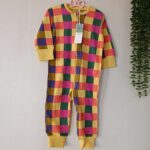 Price and Buy Baby Long Sleeve Jumpsuit Vibrant Squares Soft Cotton
