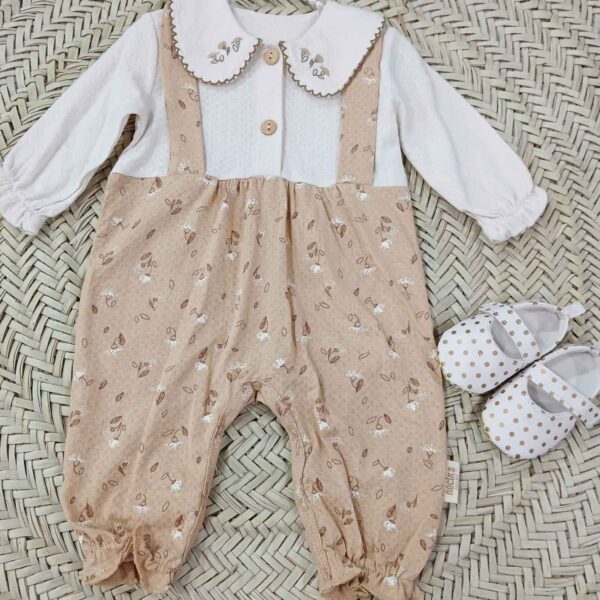 Price and Buy Baby Long Sleeve Jumpsuit with Floral Pattern