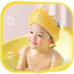 Price and Buy Baby Shower Cap with Cute Crown Design – Silicone Material