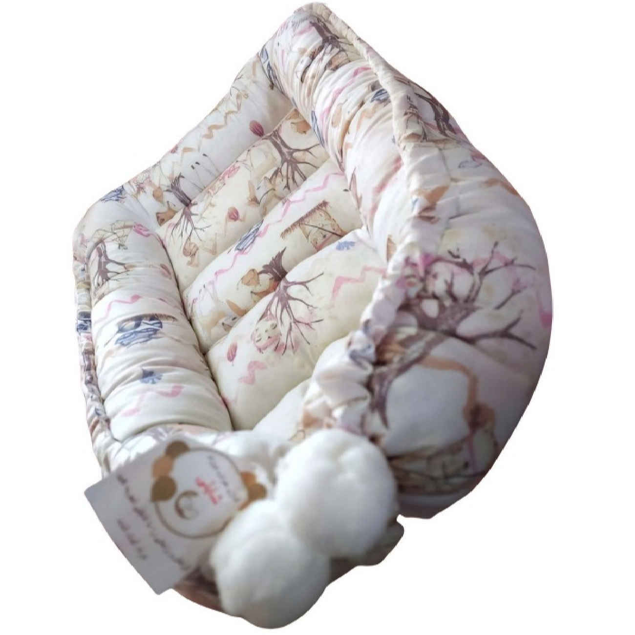 Price and Buy Baby Sleeping Nest – Spring Jungle Design – 2 Piece Set with Head Shaping Pillow_6903a05c04f45.jpeg Price and Buy Baby Sleeping Nest – Spring Jungle Design – 2 Piece Set with Head Shaping Pillow - Image 1