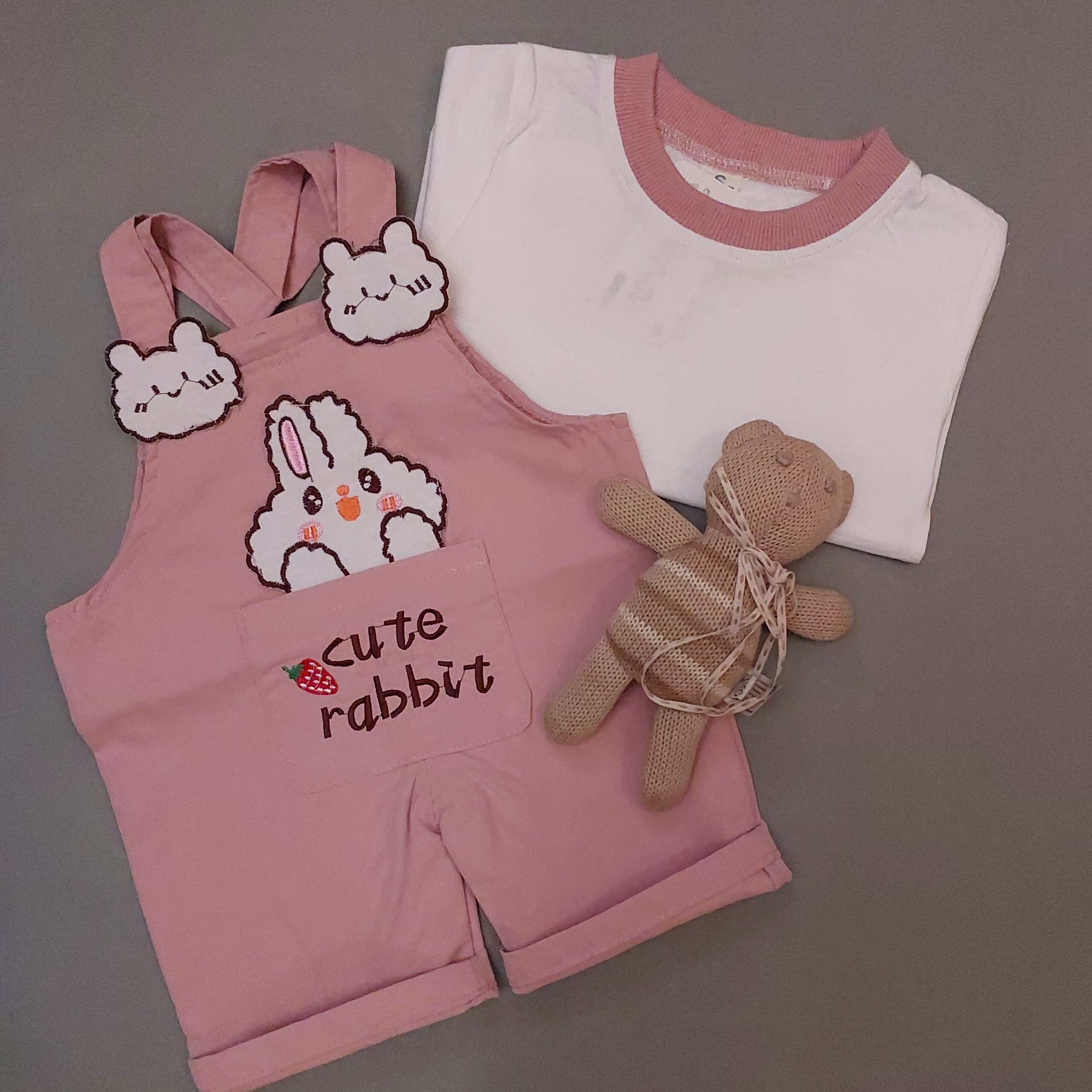 Price and Buy Baby T-shirt and Jumpsuit Set with Cute Rabbit Pattern_690261dd1eec4.jpeg Price and Buy Baby T-shirt and Jumpsuit Set with Cute Rabbit Pattern - Image 3