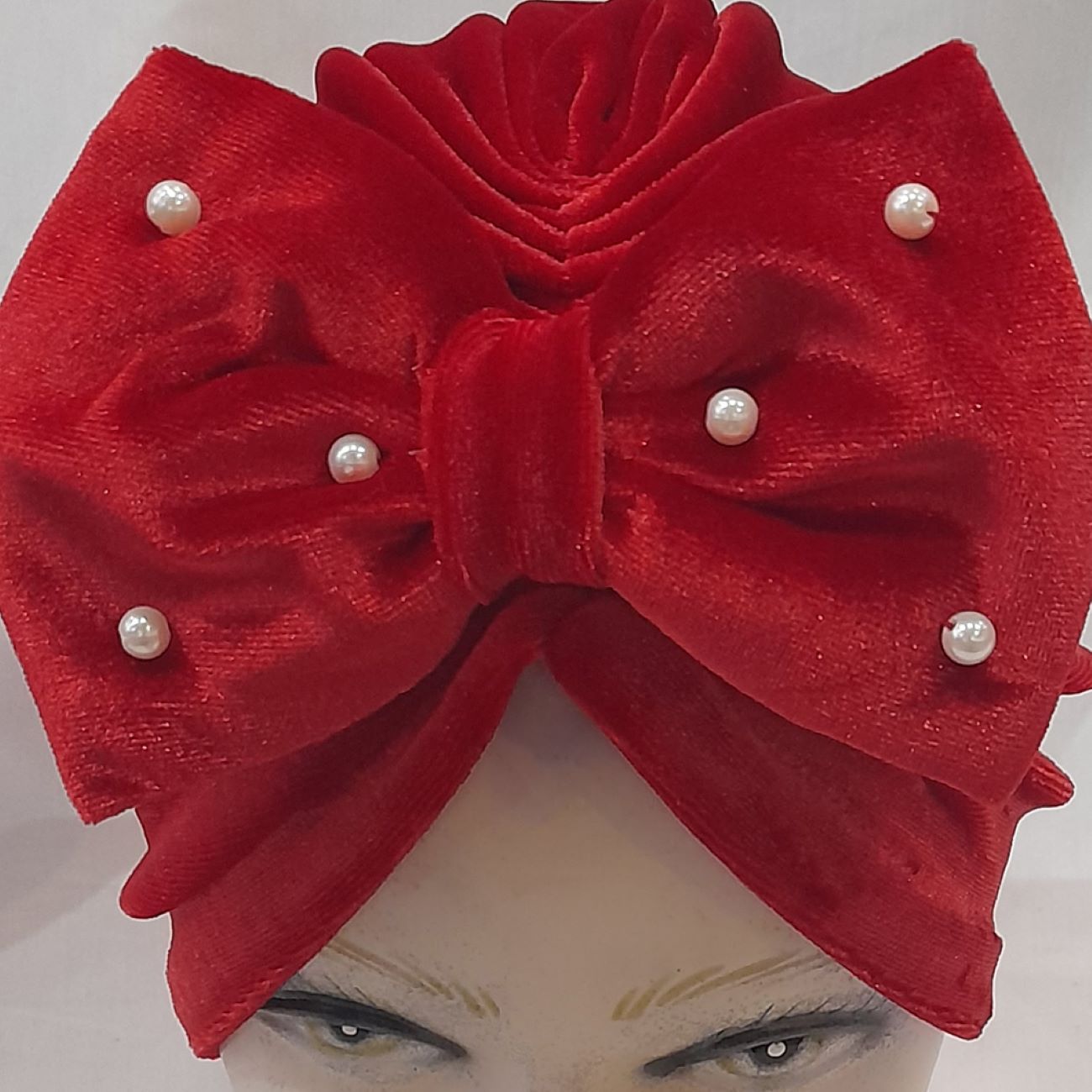 Price and Buy Baby Turban – Cute and Stylish Red Bow Tie Pearl Model , Warm and Comfortable_6901ae5fd5959.jpeg Price and Buy Baby Turban – Cute and Stylish Red Bow Tie Pearl Model , Warm and Comfortable - Image 3