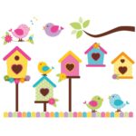 Price and Buy Baby Wooden Wall Stickers with Bird Design