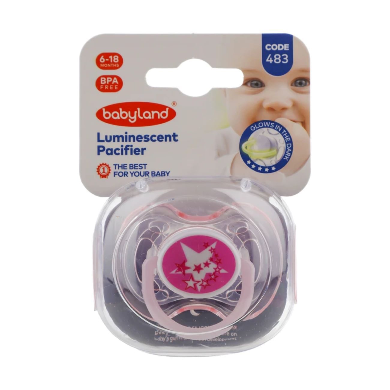 Price and Buy Babyland Orthodontic Glow Pacifier – Safe and Comfortable for Infants 6–18 Months_6903a94fa64f1.jpeg Price and Buy Babyland Orthodontic Glow Pacifier – Safe and Comfortable for Infants 6–18 Months - Image 6