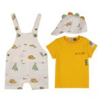 Price and Buy Baby’s Overall Set of 3 with Dinosaur Design