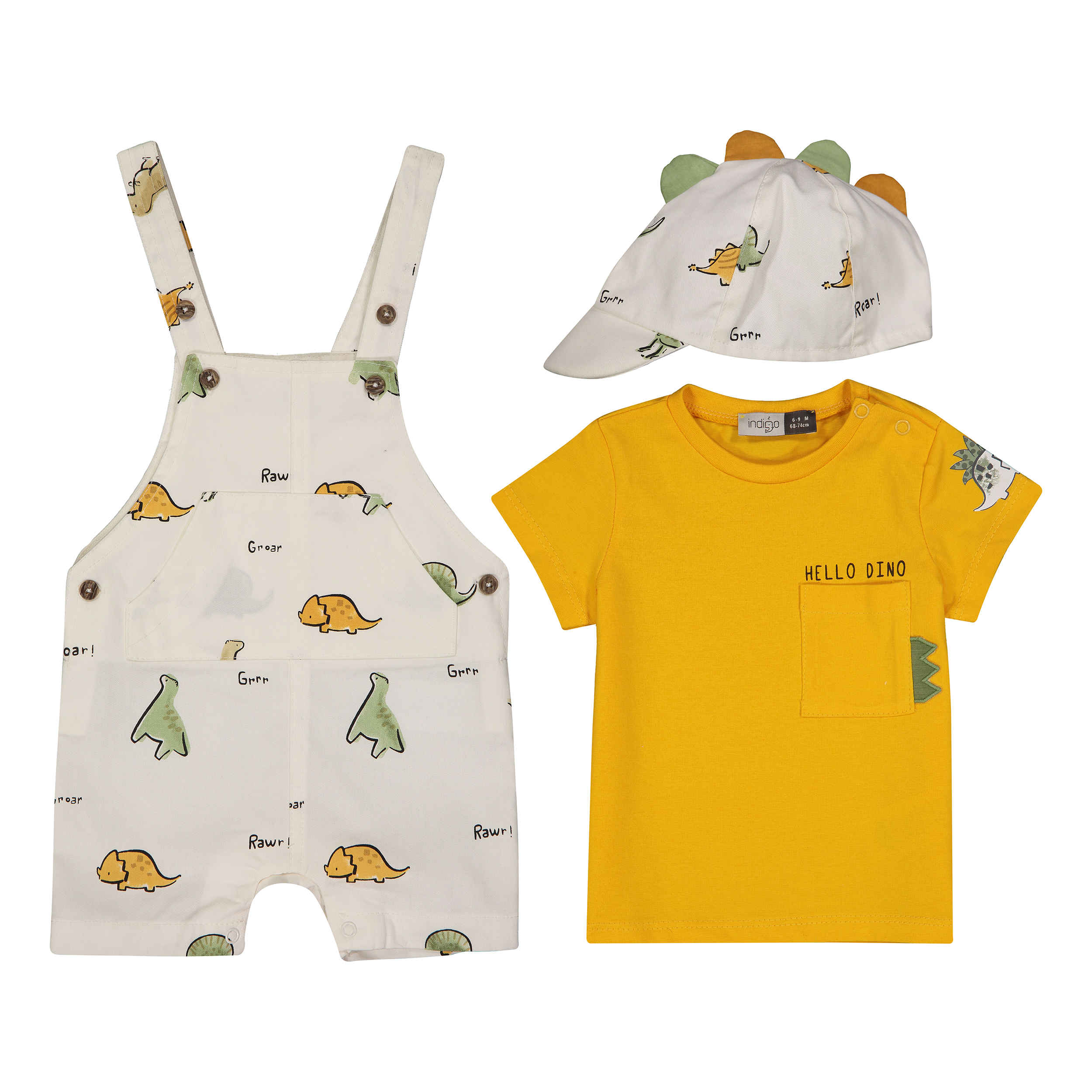 Price and Buy Baby’s Overall Set of 3 with Dinosaur Design_68ff6a8152cde.jpeg Price and Buy Baby’s Overall Set of 3 with Dinosaur Design - Image 1