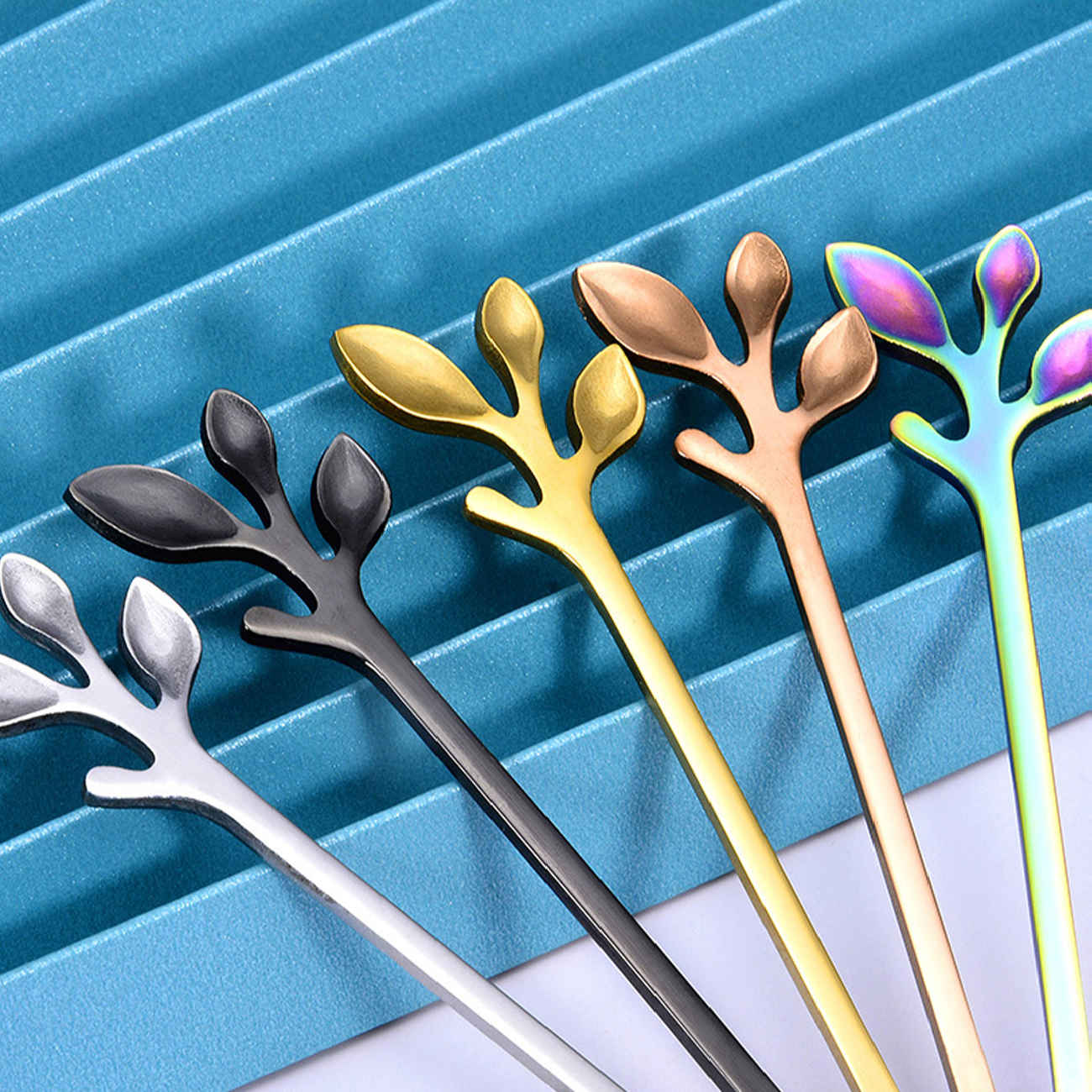Price and Buy Bar Spoon with Artisan Leaf Design Set of 2 Pieces - Image 6