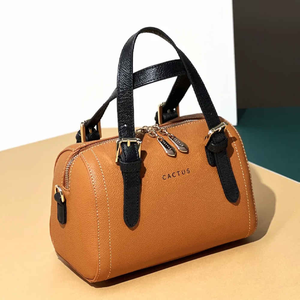 Price and Buy Bauletto Leather Handbag with Double Handles: Classic Style - Image 3