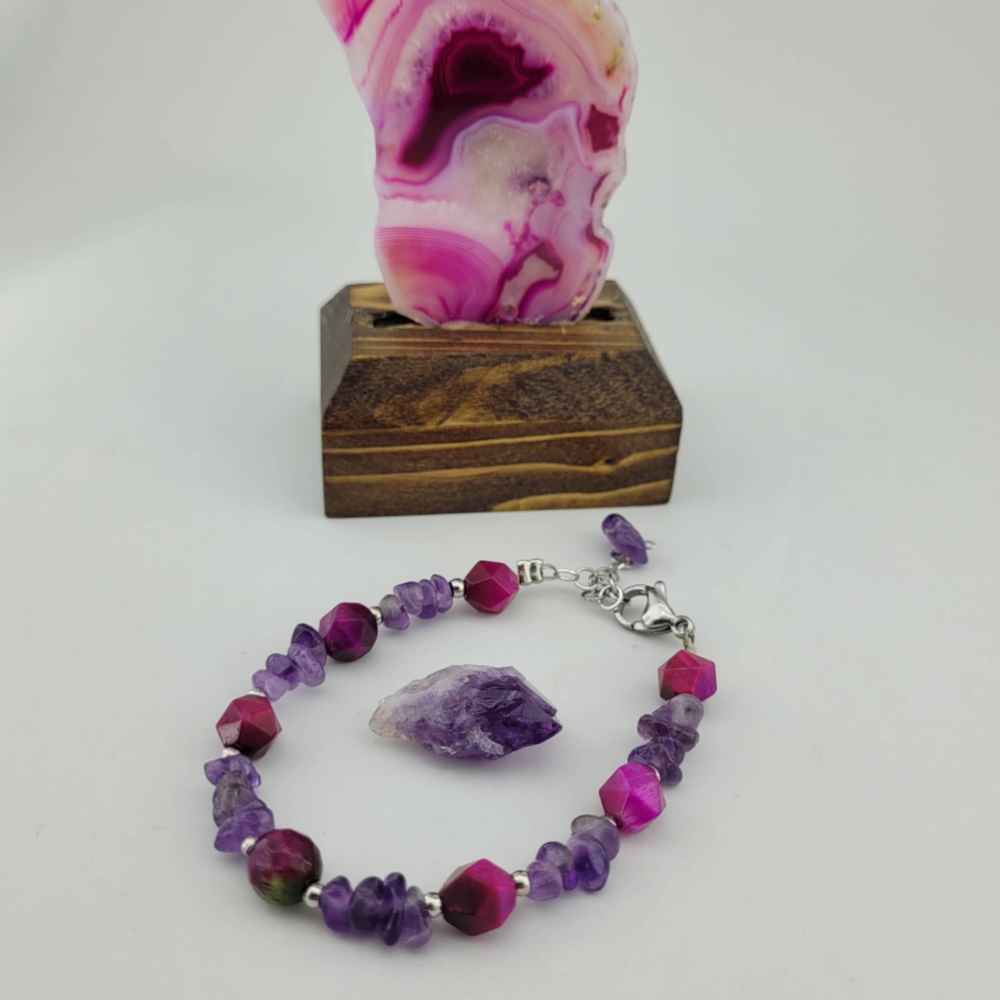 Price and Buy Beaded Bracelet for Women – Amethyst Gemstone - Image 3