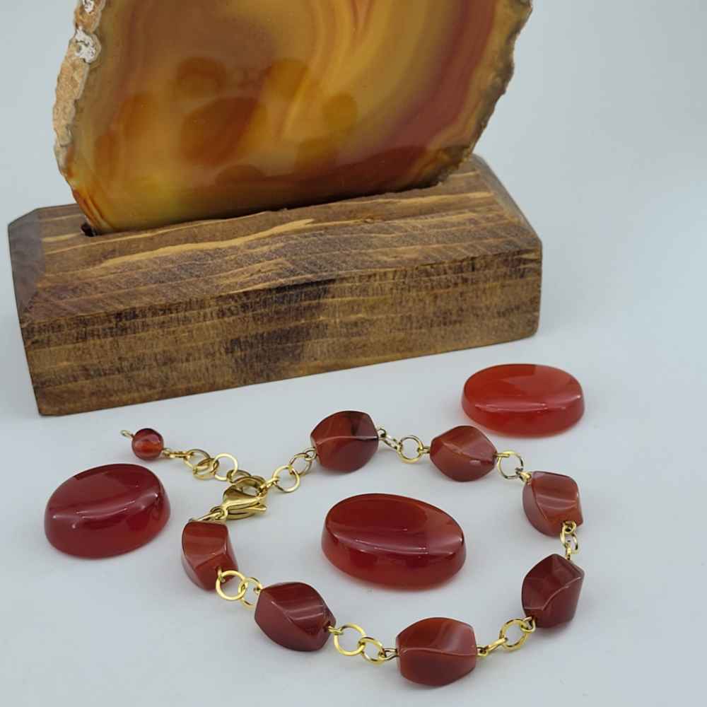 Price and Buy Beaded Bracelet for Women – Brown Agate Gemstone - Image 3
