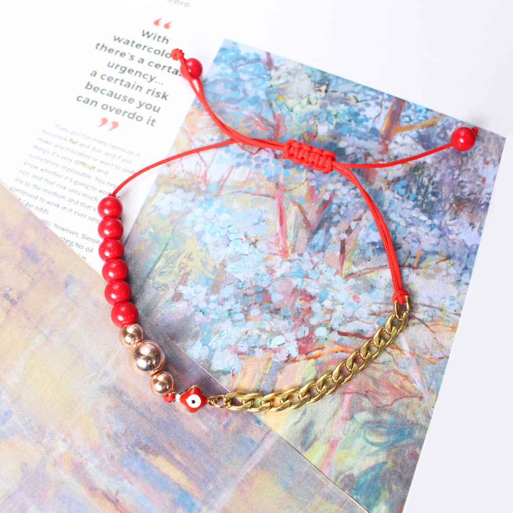 Price and Buy Beaded Bracelet for Women – Evil Eye Sorkh - Image 3