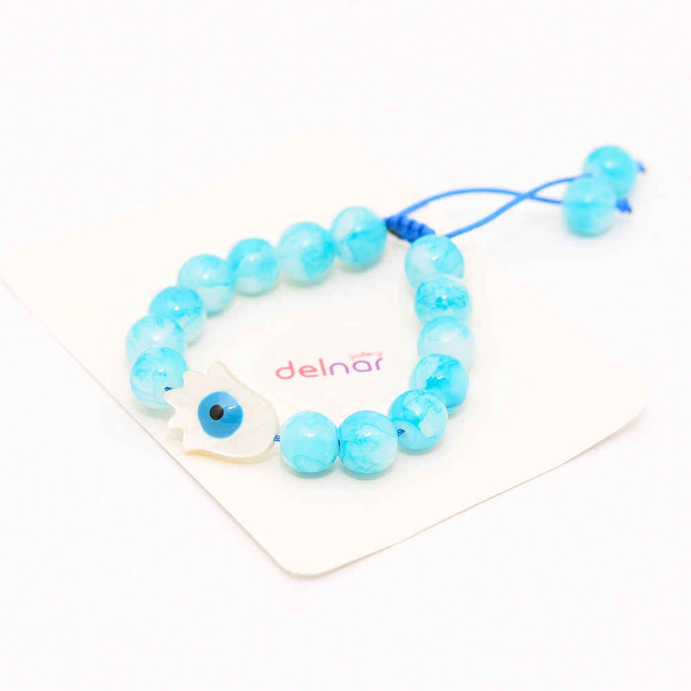 Price and Buy Beaded Bracelet for Women HBeaded Bracelet for Women – Hamsa Blue Designamsa Blue - Image 3