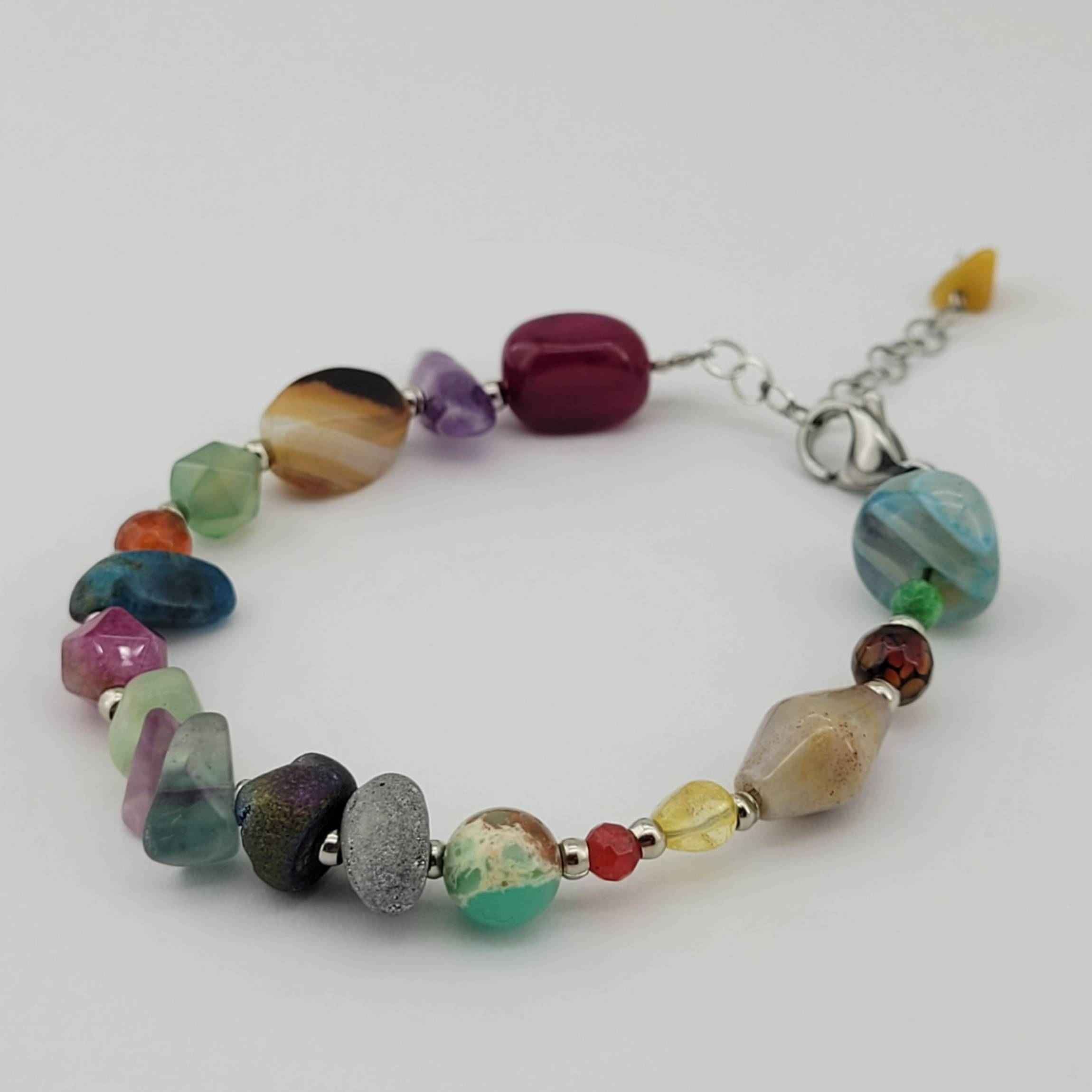 Price and Buy Beaded Bracelet for Women – Multicolored Chakra Gemstones