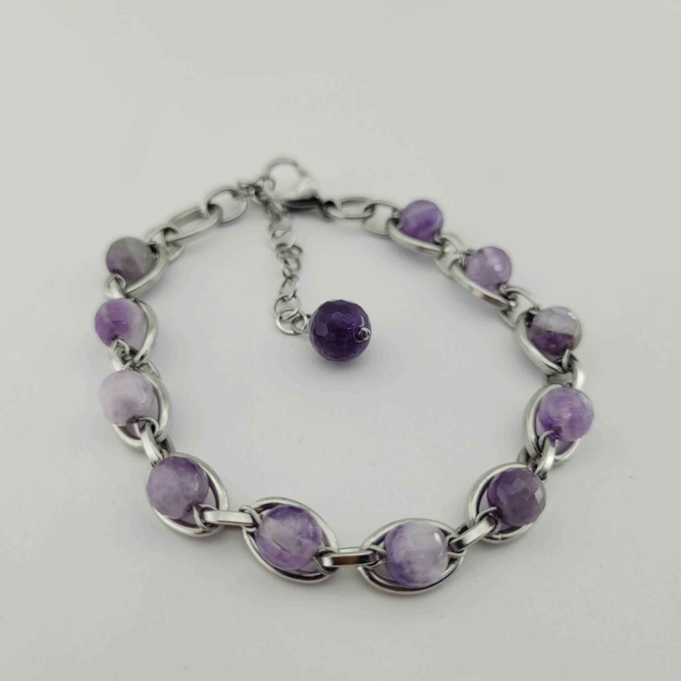Price and Buy Beaded Bracelet for Women – Purple Amethyst Stone