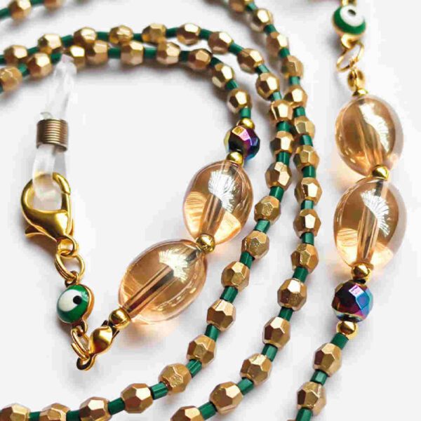 Price and Buy Beaded Glasses Chain – Handcrafted with Evil Eye Crystal Beads