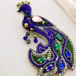 Price and Buy Beaded Peacock Brooch A Touch of Wild Beauty