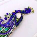 Price and Buy Beaded Peacock Brooch A Touch of Wild Beauty - Image 4