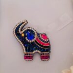 Price and Buy Beautiful and Lovable Colorful Beaded Elephant Brooch