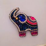 Price and Buy Beautiful and Lovable Colorful Beaded Elephant Brooch - Image 4