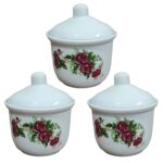 Price and Buy Beautiful Ceramic Sugar Bowl with Persian Pattern Gol Sorkhi 3 Pcs