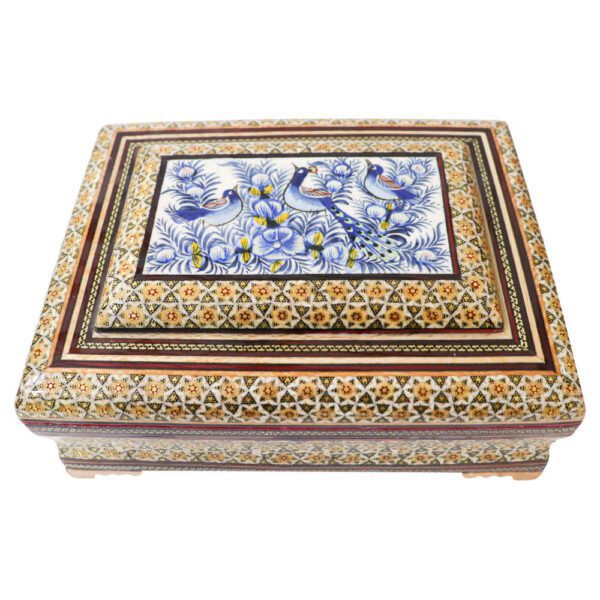 Price and Buy Beautiful Wooden Quran Storage Box – Khatam Enameled with Velvet Lining Model Birds_68fd28c57a614.jpeg Price and Buy Beautiful Wooden Quran Storage Box – Khatam Enameled with Velvet Lining Model Birds