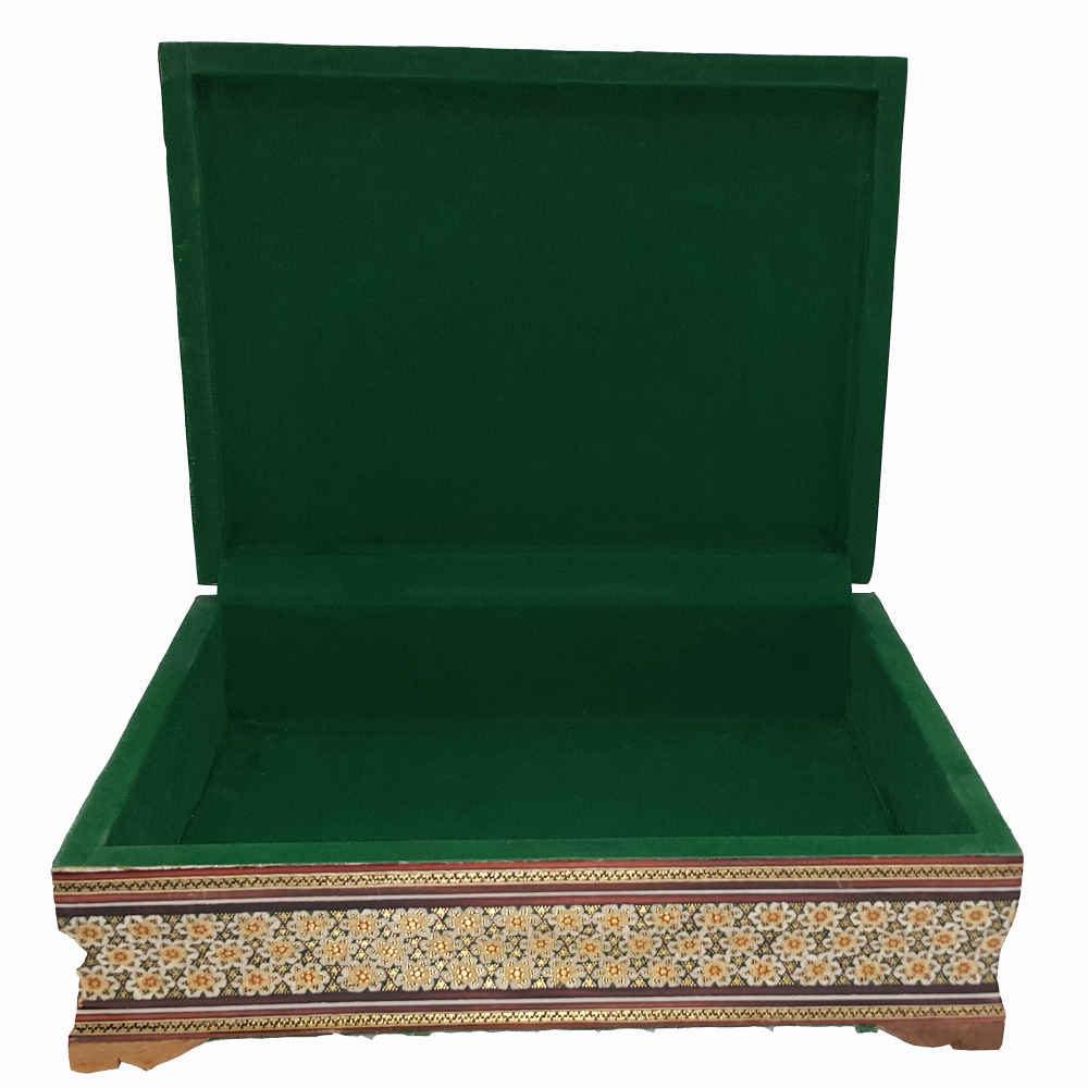 Price and Buy Beautiful Wooden Quran Storage Box – Khatam Enameled with Velvet Lining Model Bismillah - Image 3