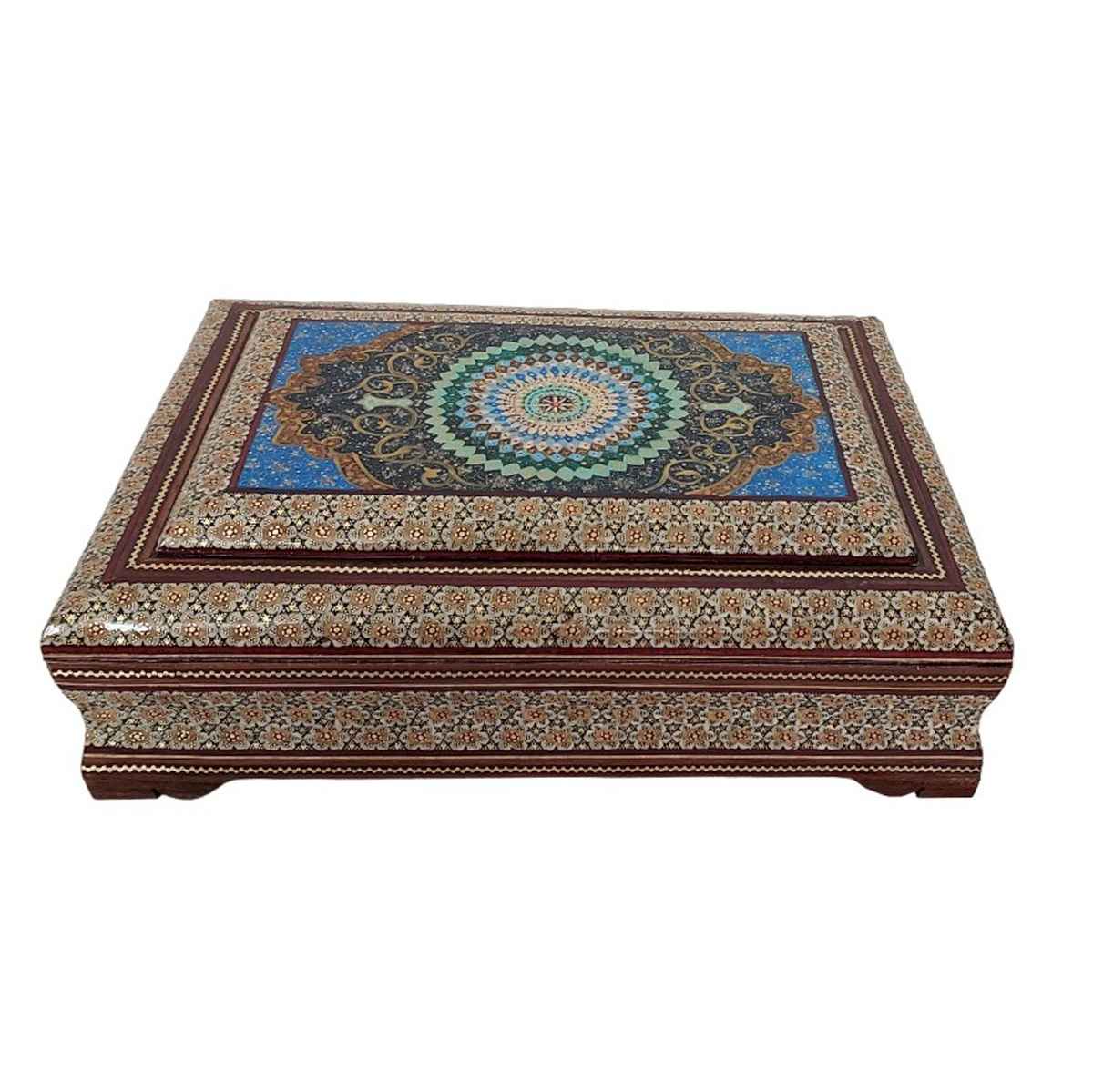 Price and Buy Beautiful Wooden Quran Storage Box – Khatam Enameled with Velvet Lining Model Eslimi