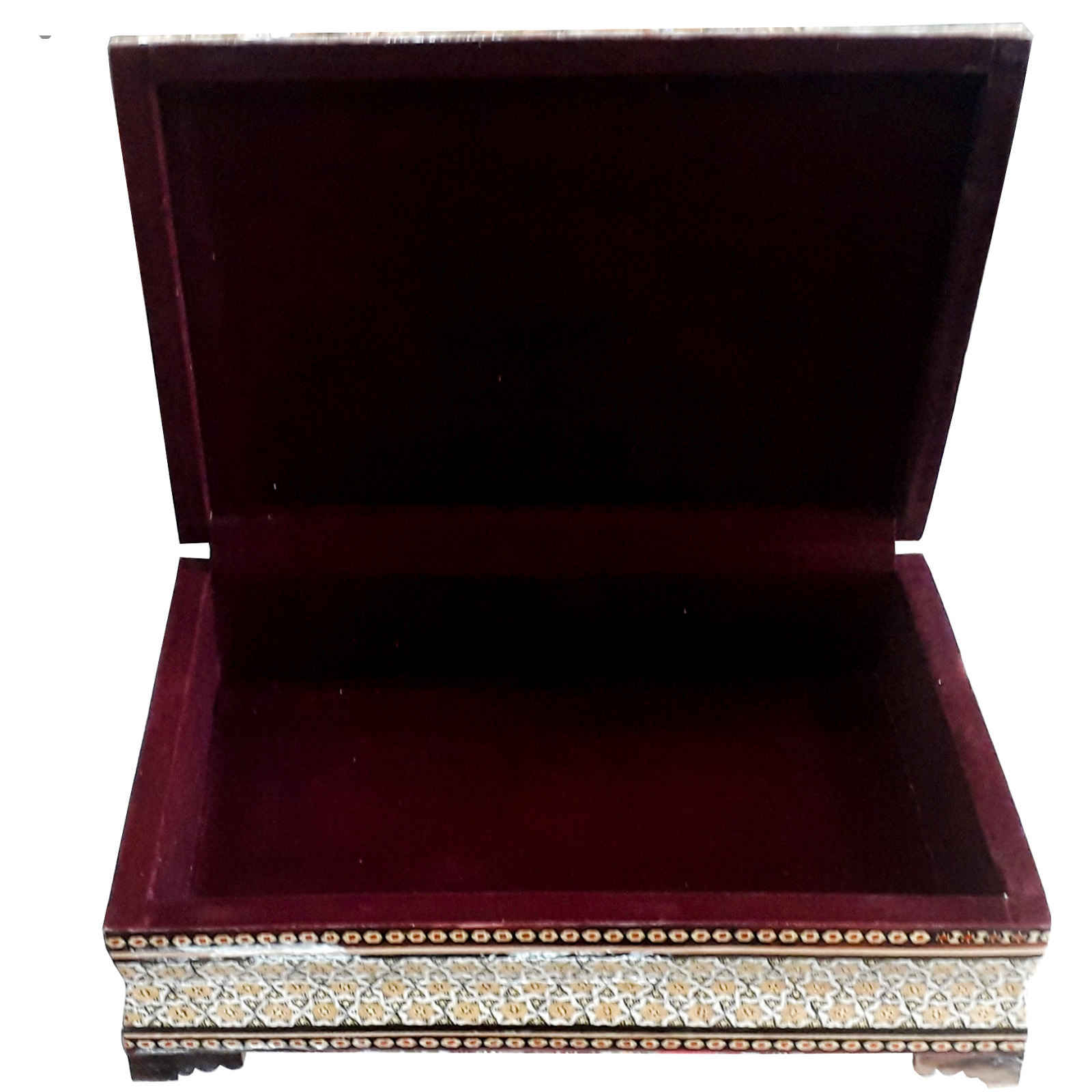 Price and Buy Beautiful Wooden Quran Storage Box – Khatam Enameled with Velvet Lining Model Fakher - Image 3