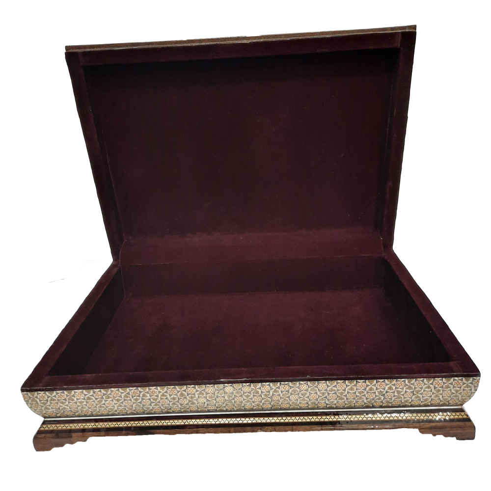 Price and Buy Beautiful Wooden Quran Storage Box – Khatam Enameled with Velvet Lining Model Honar - Image 3