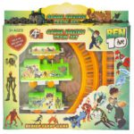 Price and Buy Ben 10 Theme Toy Train Set by AFToys – Green Battery-Operated Train with 3 Wagons & Tracks