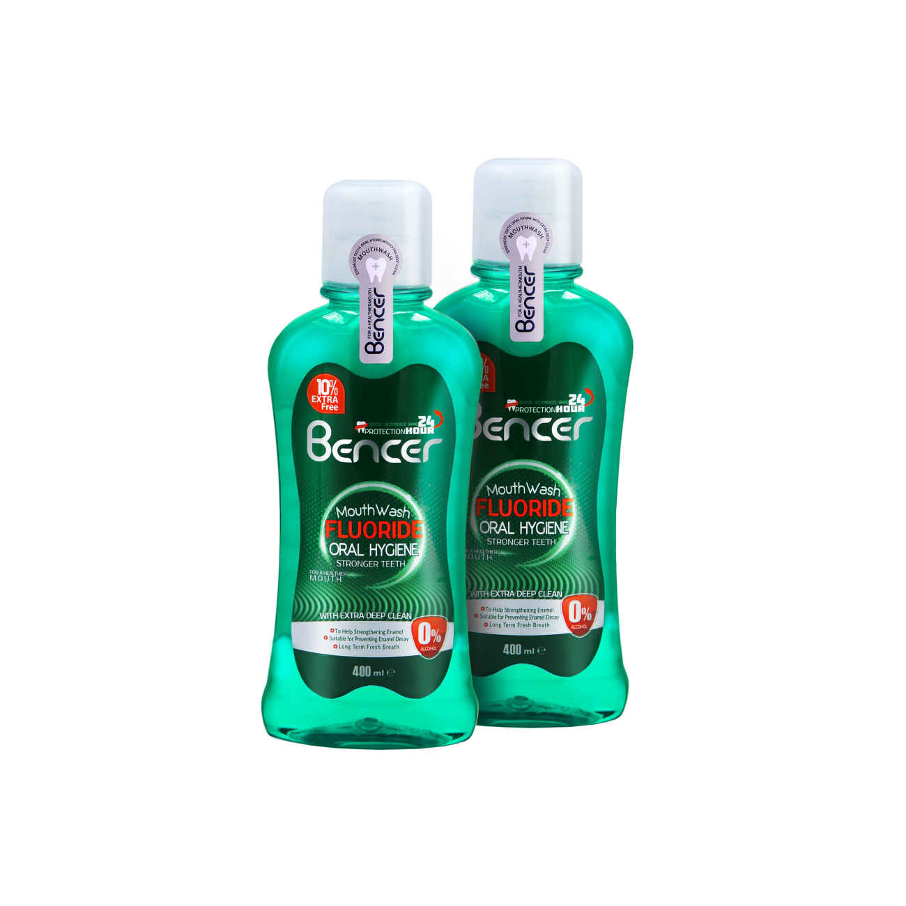 Price and Buy Bencer Fluoride Alcohol-Free Mouthwash – 400 ml ( Pack of 2 )