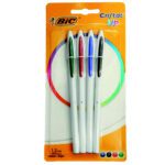 Price and Buy BIC Crystal Up Calligraphy Pens – 1.2mm Smooth Ballpoint Pack of 4