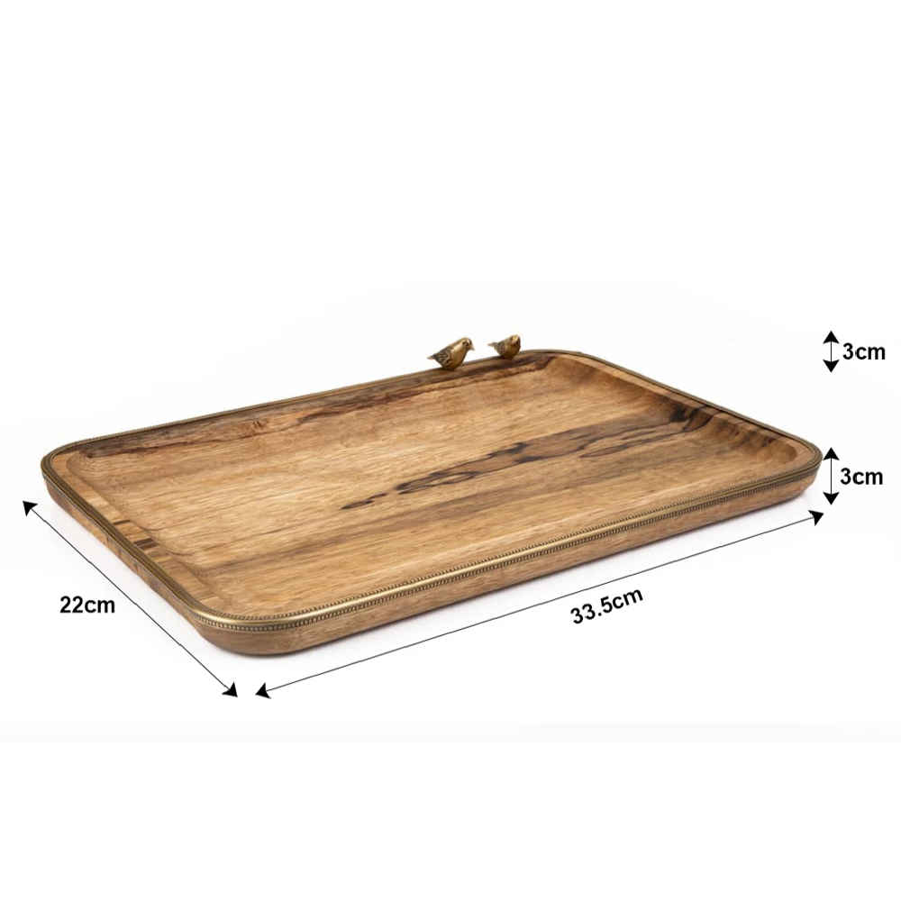 Price and Buy Bird Design Rectangular Tray – Model Flat | For Tea, Coffee & Snacks - Image 3
