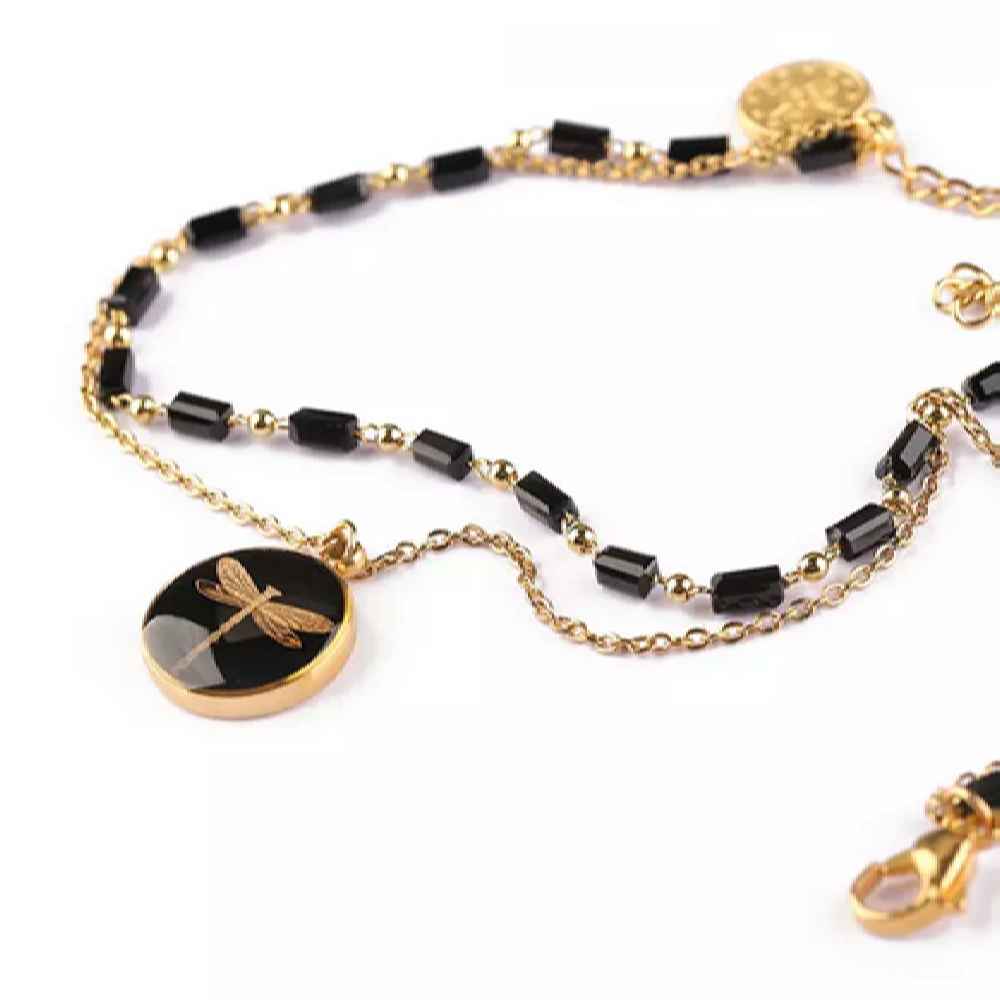 Price and Buy Black Chain Ankle Bracelet Model Dragonfly - Image 4