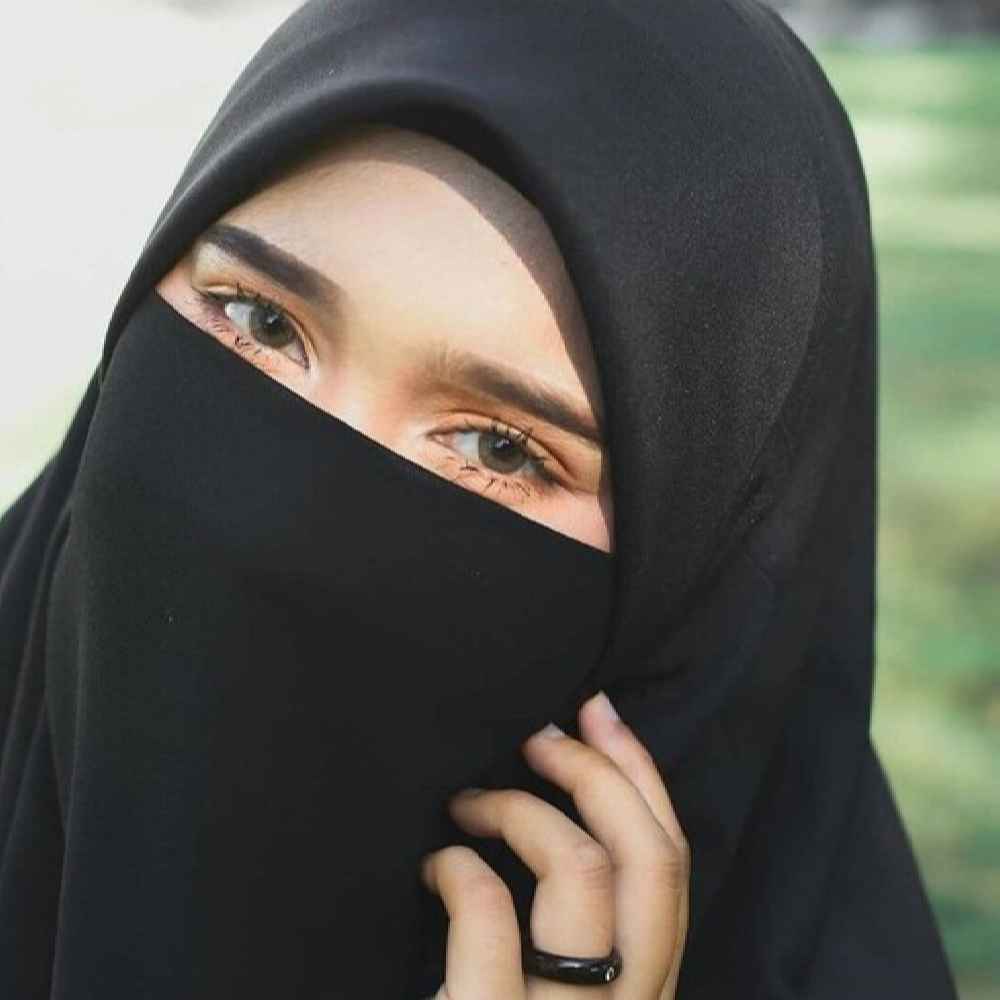 Price and Buy Black Islamic Square Scarf & Half Niqab Set for Women - Image 4