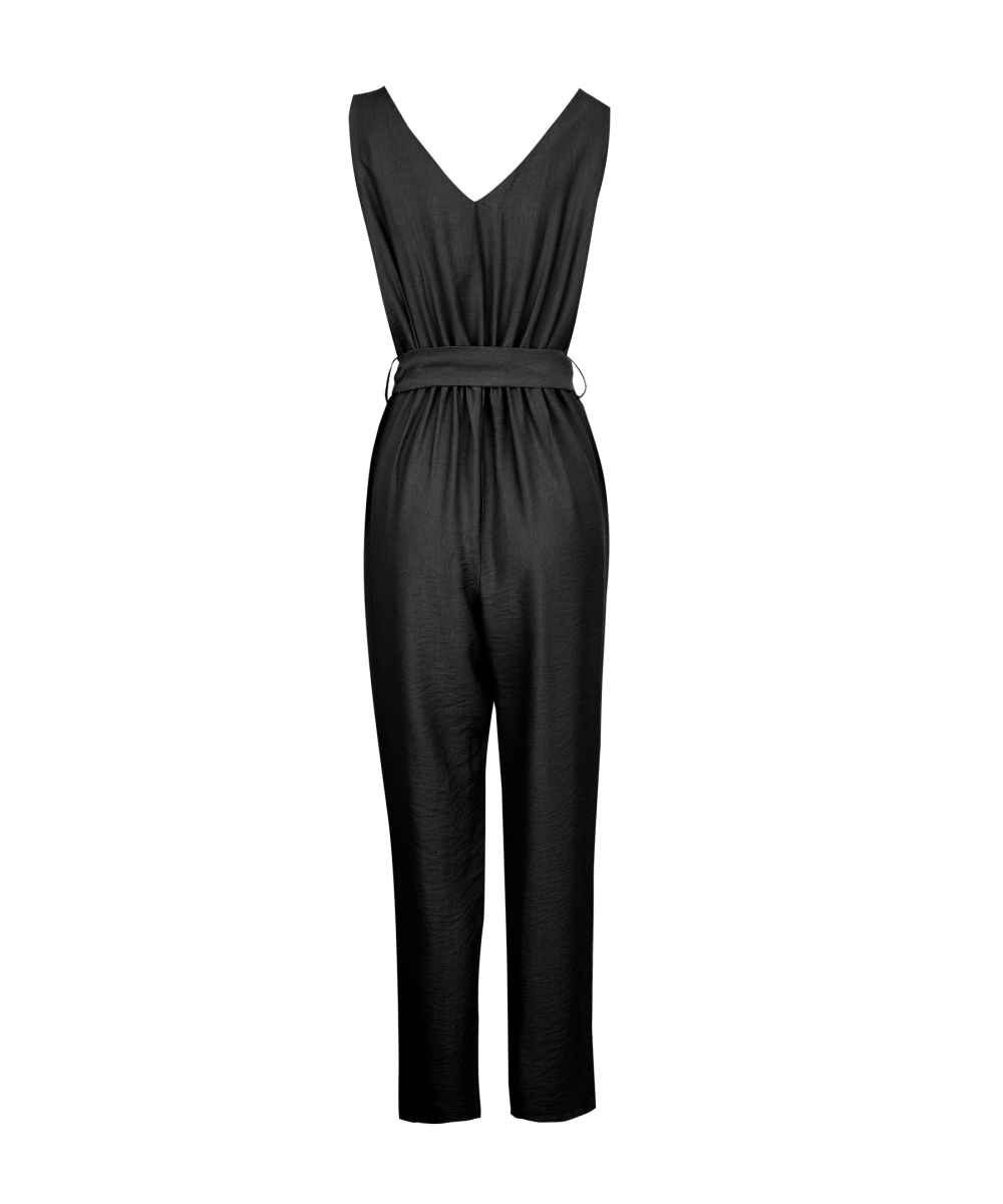 Price and Buy Black Jumpsuit with Side Belt for Women Tina - Image 3