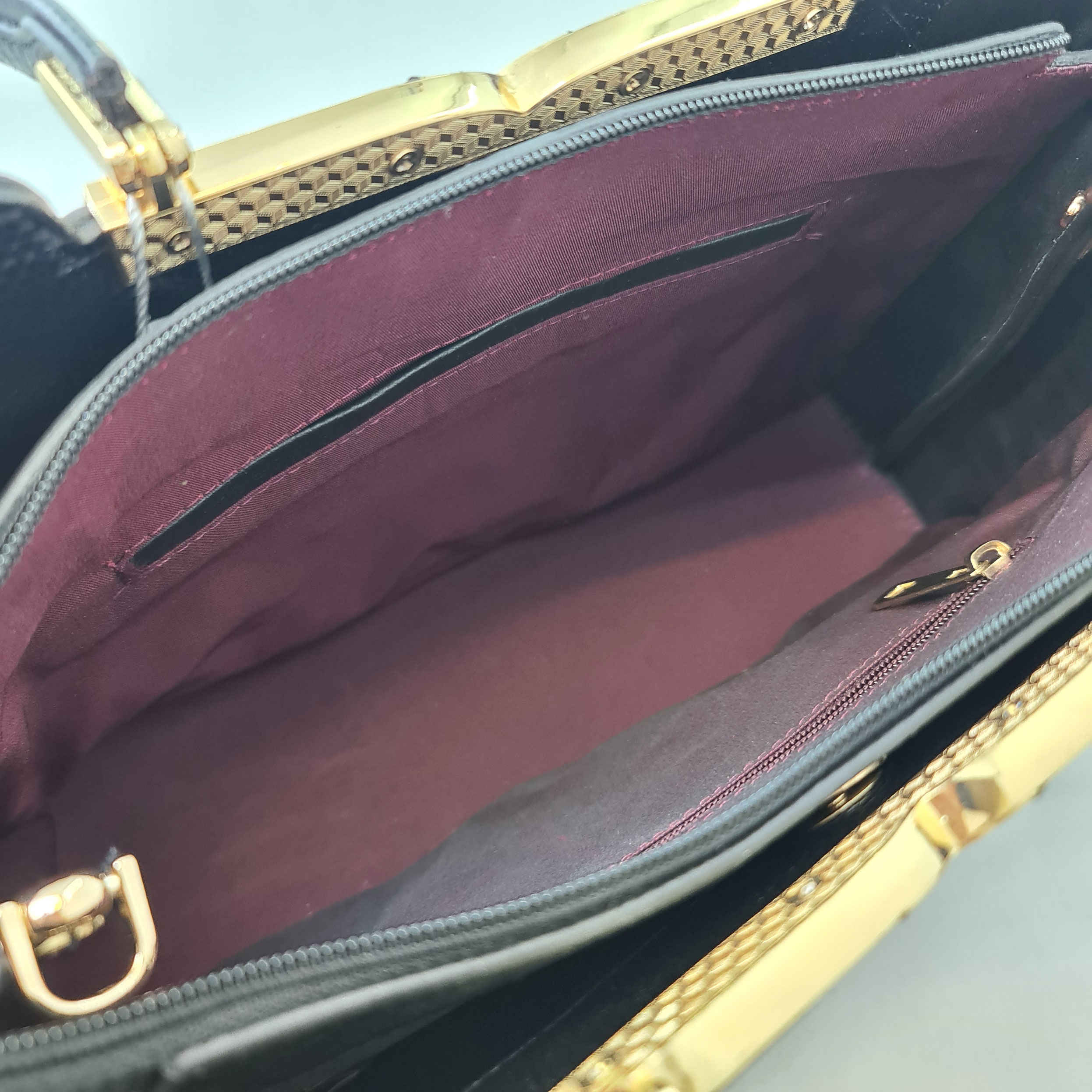Price and Buy Black Leather Bauletto Handbag with Large Capacity for Women - Image 7