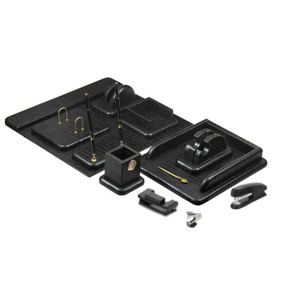 Price and Buy Black Leather Office Desk Organizer Set – 14 Pieces_68fc5deb5438f.jpeg Price and Buy Black Leather Office Desk Organizer Set – 14 Pieces